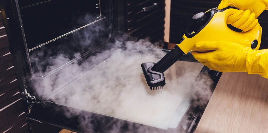 Oven Cleaning Service provided by Gaede Cleaning UK, featuring professional mobile oven cleaners